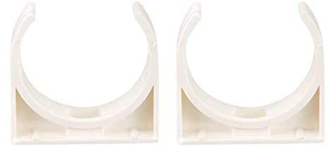 TOP-VIGOR 20 Stück 40 mm PVC-Wasserrohrschellen Clips passend für 40 mm Außendurchmesser TV-Ablagen Schläuche Schlauchaufhänger Unterstützung PEX-Schlauchschellen Universal Einzelrohrschellen