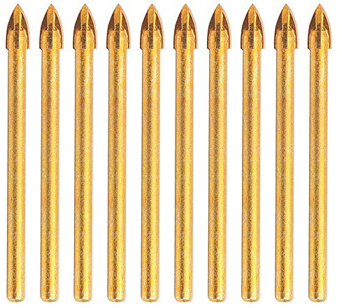 Boxonly Lot de 10 forets en carbure de tungstène pour carrelage, verre, céramique, 6 mm