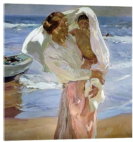Posterlounge Gerade aus dem Meer Acrylglasbild von Joaquín Sorolla y Bastida 50 x 50 cm Wandbilder Wanddeko