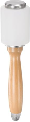 sourcing map 8.3Inch Leather Carving Hammer Wooden Handle Nylon Hammer Straight Head Leathercraft Mallet Tool for DIY Stamping Sew Leather Cowhide, Wooden