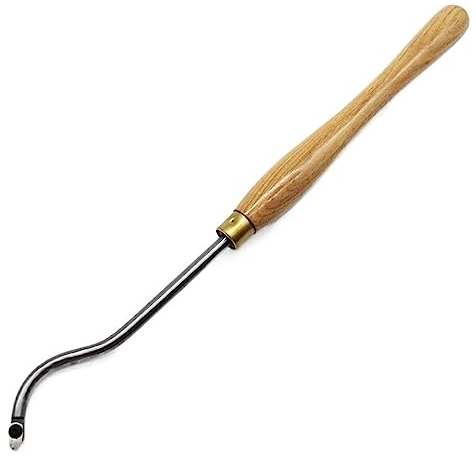BomDog Outils de Tournage Du Bois À Pointe En Carbure, Outil À Pointe de Tour À Bois À Col de Cygne Plié, Petit Couteau Creux Incurvé Pour Amateur de Bois Ou Bricolage Ou Charpentier/Small Curved Ho