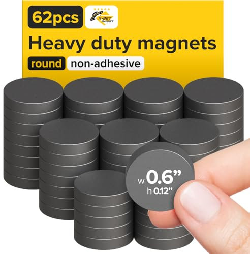 Ferrite Magnete Product Like 2S-7ZVX-11K7, diametro 15 mm x 3 mm, adesivo da 3 m, confezione da 62 pezzi