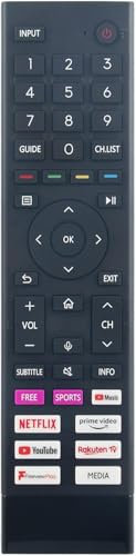 VINABTY ERF3A80 Replace Voice Remote Control Fit for Hisense 50A6EGTUK (50 Inch) 4K UHD Smart TV 75A6G 43A6GTUK 50A6GTUK 55A6GTUK 65A6GTUK 75A6GTUK 43A6G 50A6G 55A6G 60A6G 65A6G 70A6G