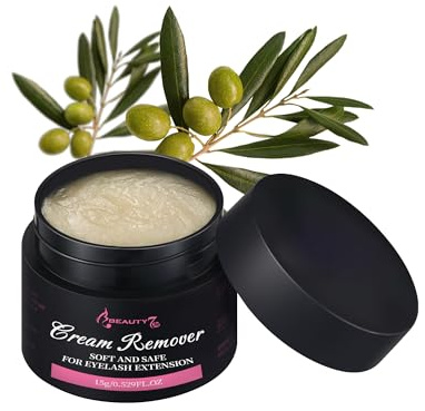 Beauty7 Wimpernkleber Entferner Cream Wimpernverlängerungslöser Beige Wimpernkleber Lösemittel wimpern extension Entferner Remover Cream 15ml