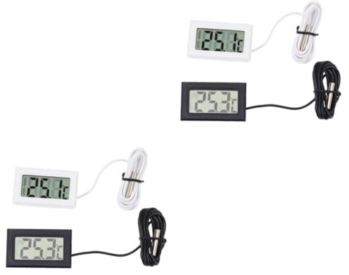 SEWOART 4 Pièces thermomètre réfrigérateur plus frais mini-réfrigérateur-congélateur mini- noir frigo jauge de température Indicateur de température Plastique