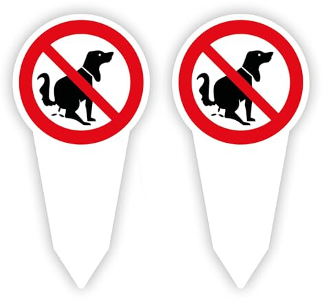 2 Stück PVC Hinweisschilder Kein Hundeklo 30 x 15 cm - Wetterfest & UV-Schutz - Hunde-Verbots-Schilder für Privat- und Firmengrundstücke - Robuste Warnschilder gegen Hundekot