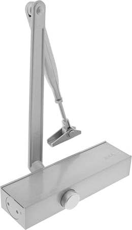 AXA Automatischer Türschließer Zimmertür - 7506 | Türschliesser Innentüren Bis 60 kg, Einstelbarer Türfeder, Aluminium, Grau