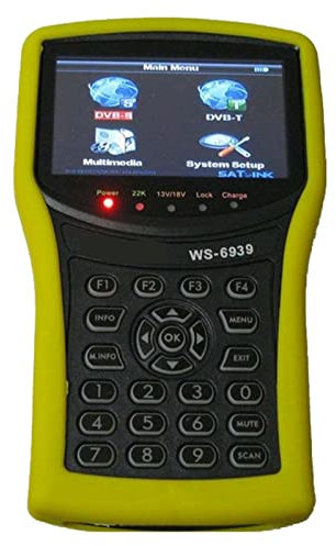 KOROBIE Buscador de satélite, medidor de señal, WS-6939 DVB-S&T Medidor Combinado Buscador de medidores para Ajustar la Antena parabólica de TV