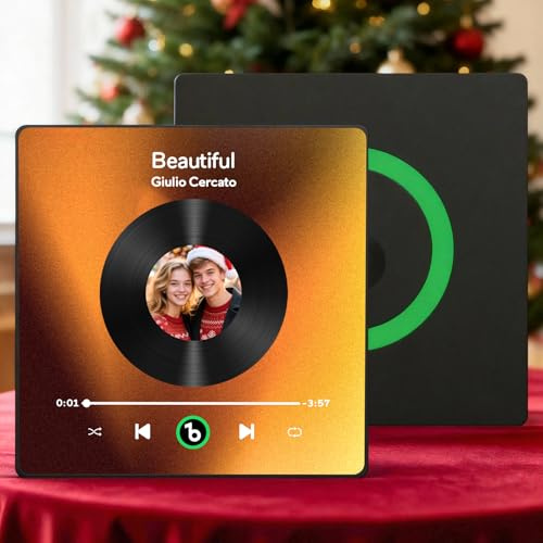 Kühlschrankmagnet mit Musik Personalisiertes Vatertagsgeschenk für Papa Opa Foto Spotify Magnete Bilderrahmen Selbst Gestalten Geschenke für Bonus Papa Vater von Sohn Tochter Geburtstag Weihnachten