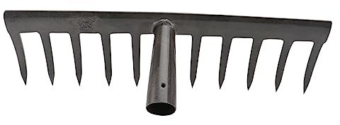 Râteau de Jardinage Agricole en Fer Noir, Robuste pour Ameublir Le Sol