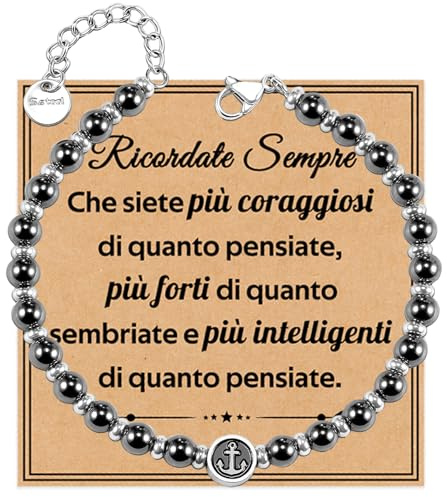 FANCIBAND Armband Herren Anker Steuerrad Glücksbringer Edelstahl Geschenke für Meinen Sohn, Papa, Bruder, Freund, Ehemann, Opa, Enkelin, Onkel Verbindung, Edelstahl Stein, Nicht zutreffend.