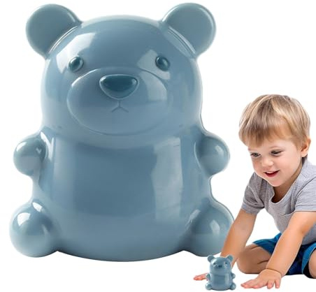 NAQQIOS Cepillo Para Uñas De Oso - Cepillo De Uñas Suave Para Niños, Limpiador De Uñas Con Diseño Divertido, Para Manos Pequeñas Y Piel Sensible, Color Azul