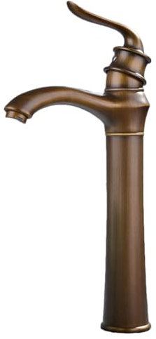 XSDSM Retro Badarmatur Waschbecken Waschtischarmatur Mischbatterie Waschbecken Einhebelmischer Heiß und Kalt für Aufsatzbecken,Bronze