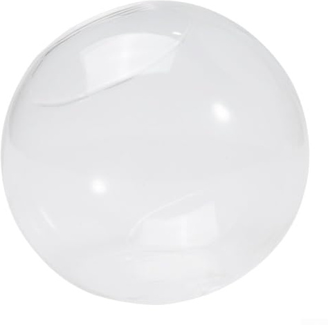 Open Mouth Landscape Glass Vase for Succulent Plant Terrariums, Clear Borosilicate Ball Container Suitable for Shop and Party Displays (A)