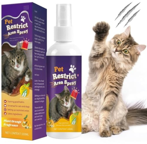 KARELLS Cat Deterrent Spray, 100ml Anti Cat Scratch Spray, Cat Repellent Spray Indoor, Cat Scratch Deterrent, Pee Spraying, Excessive Chewing & Scratching Everywhere, Protect Furniture