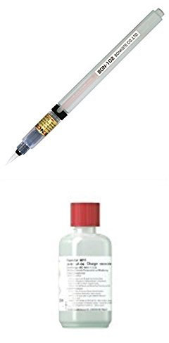 Original Bonkote Flux Pen unbefüllt mit 100 ml No-Clean Flussmittel WFF, speziell zum löten auf Keramik- und Siliciumsubstraten (incl. 1 x 7 ml Einweg Kunststoff-Pipette)