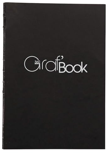 Clairefontaine 975802C - Skizzenbuch Graf'Book 360° DIN A4 21x29,7 cm Hochformat, 100 Blatt 100g, ideal für unterwegs, glatte Körnung, ideal für Skizzen & Notizen, Weiß, 1 Stück