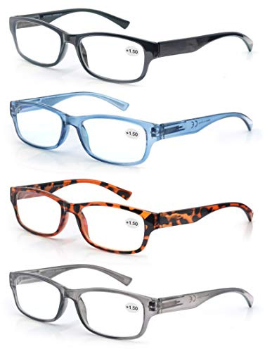 MODFANS 3 Pack Lesebrille Herren/Damen,Gute Brillen,Hochwertig,Rechteckig,Komfortabel,Super Lesehilfe,fur Manner und Frauen