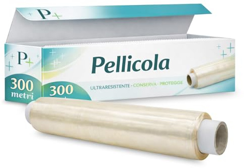 Virsus Pellicola Alimenti 300 Pellicola Trasparente Metri Rotolo Alimentare Professionale con Box - Varie quantità (1)