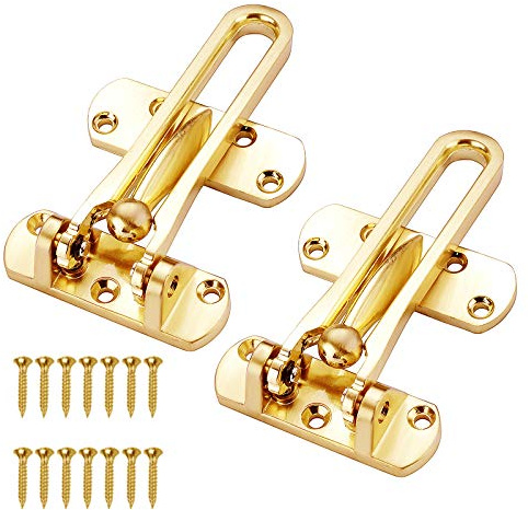 BIGKASI 2 Stück Türriegel 304 Edelstahl Flip Latch Zusatzschloss Türsicherungen Sicherheitstürschutz Fensterriegel mit Schrauben Türverschlüsse für Tür Fenster Badezimmer Schrank Schubladen