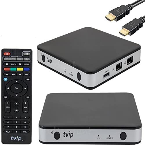 TVIP S-Box v.605 4K HEVC HD Android 6.0 Linux Multimedia Stalker Streamer 1GB RAM + 8GB eMMC, MicroSD Card, EXT.IR Include 5GHz WiFi