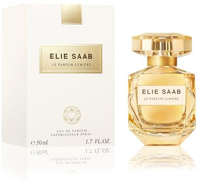 Elie Saab Le Parfum Lumière 50 ml – Eau de Parfum da Donna – Fragranza Floreale Boisé – Note Sfolgoranti di Ylang-Ylang, Gelsomino e Legni Ambrati – Flacone in Vetro Trasparente