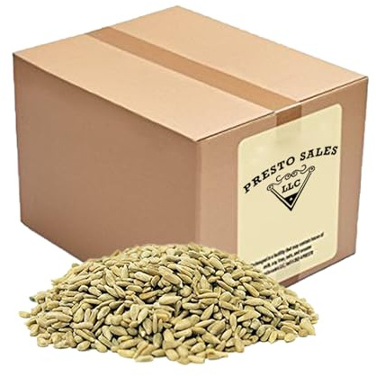 Sunflower Seeds, Raw Shelled, Premium, Kitchen User Friendly, Vegan, Packed in 10 lbs. (160 oz.) resealable pouch bag by Presto Sales LLC