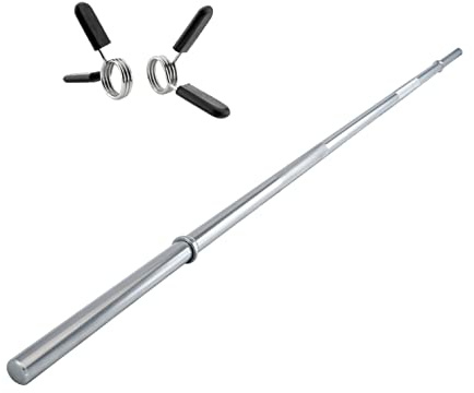 POWER-XTREME Langhantelstange 30mm Hantelstange | 167cm | 180cm | 195cm | gerändelte Griffflächen | glatte Aufnahme | verchromt | Federverschlüsse | Studioqualität