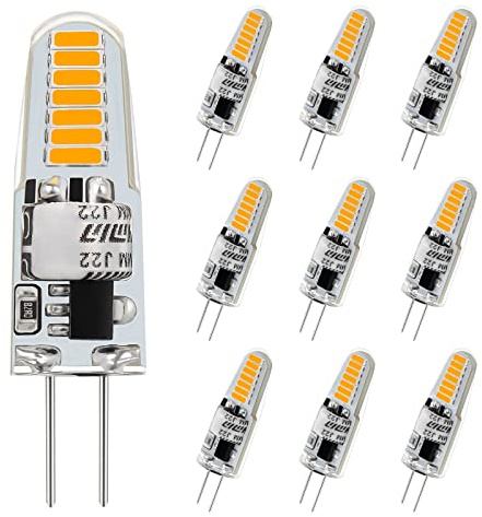 I-SHUNFA G4 LED Bulb AC 120V 1.2W 2.8CM*1.3CM 14SMD 10PACK