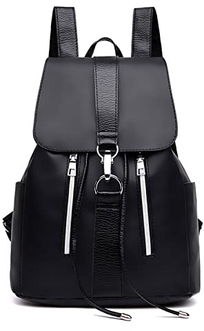 Damen Rucksack Wasserdicht Elegant Klein Cityrucksack, Reiserucksack Sportrucksack Schulrucksack Laptop Schwarz Rucksäcke, Damenrucksack Arbeitstasche für Mädchen Teenager Schule Reisen Business