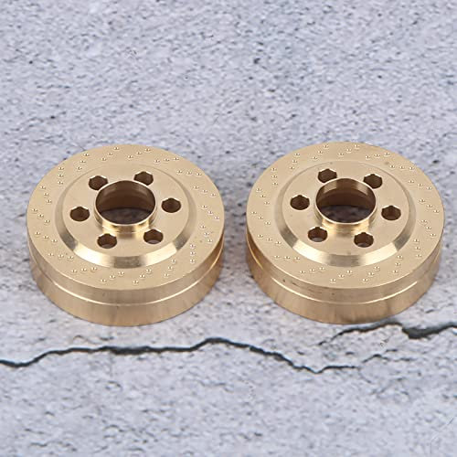 VGEBY 1 Paire de Contrepoids de Moyeu de Roue en Laiton de Voiture RC, Accessoires de Balance de Véhicule de Combinaison de Contrepoids de Roue en Laiton pour Chenille SCX10 1/10 RC