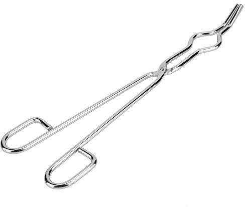 Pinzas de Crisol de Acero Inoxidable Pinzas para Portavasos Alicates de Antideslizante para Trabajo Pesado, Pinzas de Crisol de Cuarzo para el Experimento Químico de Fusión (300