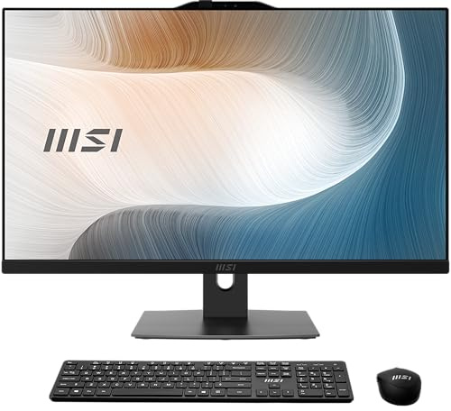 MSI Modern AM272P AIO Desktop: 27 FHD, Intel Core 7-150U, 32GB Memory, 1TB M.2 NVMe SSD, WiFi 6E, BT 5.3, Windows 11 Home: Black 1M-819US