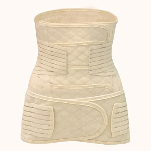 Anticlockwise 3-in-1 Bauchgurt für Frauen nach der Geburt - Bauchgurt nach Kaiserschnitt, Bauchgurt nach der Schwangerschaft (Heller Hautton, XL)