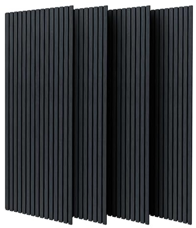 Beethoven 4 Stück 150x60cm 3,6qm² Holz Akustik Schallschutzpaneel Deko schwarz