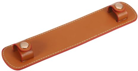 PATIKIL 9 x 2 Leather Shoulder Strap Pad, PU Leather Backpack Strap Pads Handbag Strap Protector Detachable Cushion Covers for Tote Bags Handbag Purse Crossbody, Orange
