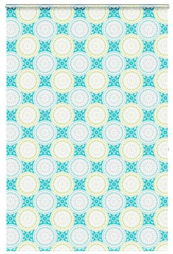 vidaxl shower roller blind with cassette - multicolour, peva fabric, 150x240 cm