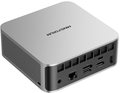 MINIS FORUM AI X1-255 Mini-PC, AMD Ryzen 7 255 (8C/16T, bis zu 4,9 GHz), 32 GB DDR5 RAM, 1 TB M.2 SSD, HDMI/DP/USB4 (4K@120 Hz), USBA X 3, 2,5G LAN, Wi-Fi 7/BT5.4,Oculink Support