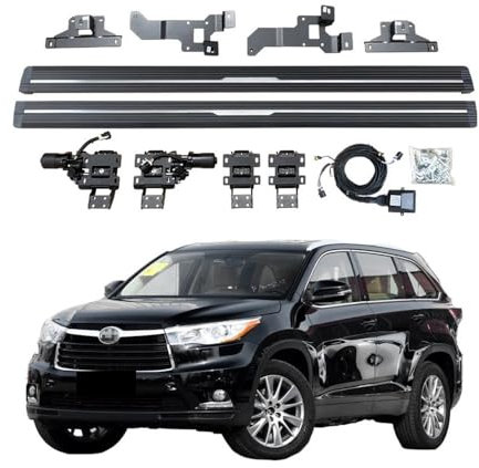 Marchepieds électriques compatibles avec Toyota Highlander 2010-2017. Barres Nerf for camions et SUV. Marchepieds Auto-déployables au Design élégant, for Une Meilleure accessibilité au véhicule.