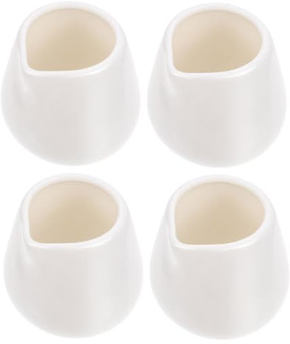 VINTORKY 4 Tazas de Cerámica para Leche Jarras Multiusos Tazas Prácticas para Salsas Utensilios de Cocina Jarras de Leche Pequeñas para Servir Bebidas 4 Piezas