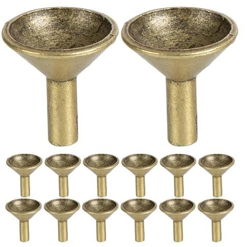 MAGICLULU 24 Pièces Porte-Encens à Refoulement en Métal, Support Brûleur de Encens en Forme d'Entonnoir pour Cônes et Bâtonnets, Accessoire Cascade avec Cendrier pour Relaxation, Yoga et Décoration