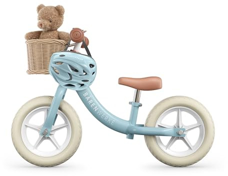 Bärenwerke LR 200 Kinder-Laufrad, leicht, höhenverstellbar, ergonomischer Sitz, pannensichere Räder, ab 2 bis 6 Jahre, für Mädchen & Jungen (Blau)