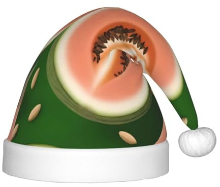 UFhgjjb Open melon seeds Print Christmas Hat for Kids â€“ Holiday Headwear for Christmas, New Year, Party Favors â€“ Unisex Warm Cap