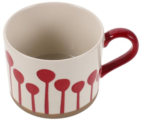 DIYEAH Taza Cerámica Artesanal Pintada Mano con Diseño de Globos Apta para Microondas para Café Té y Chocolate Caliente Hogar y Oficina