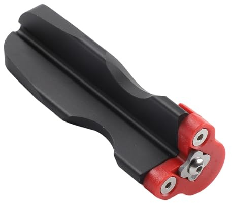 FUANA Handhobel aus Metall mit R1-R3-Klingen für Holzbearbeitung, Kantenschneiden und Entgraten, tragbar, Schwarz und Rot, 7
