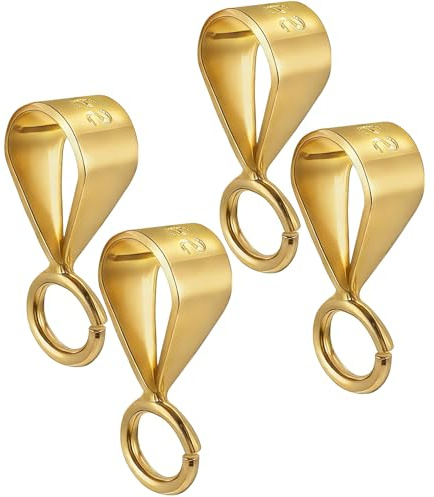 4 Piezas Colgante Conector Enganche, Perlas y Piedras Preciosas (D-4)
