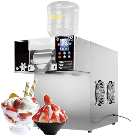 Máquina comercial para hacer hielo de copo de nieve, 120 kg/24 horas, producción de hielo eléctrica para restaurantes, supermercados, cafeterías con velocidad ajustable de 220 V