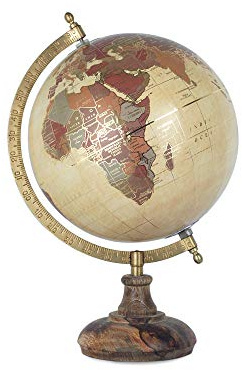 Globo Terraqueo Marron 20 cm - 10127SG