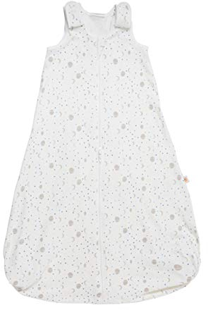 Ergobaby Baby Schlafsack Sommer Neugeborene 56-62 Baumwolle, Sommerschlafsack Babyschlafsack 0-6 Monate 0.5 TOG, Silver Moons
