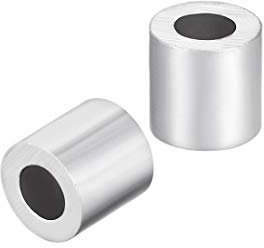 sourcing map M3 Manchon aluminium sertir câble acier 3mm Clips arrêt Bouton 30 Pcs